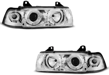 Faruri ANGEL EYES BMW Seria 3 E36 Sedan 90-99 CHROME LPBM01 