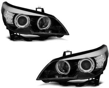Faruri ANGEL EYES Negru LED BMW Seria 5 E60/E61 03-07 Negru LPBMC1 