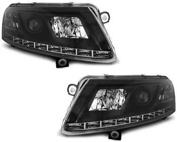 Faruri LED AUDI A6 C6 2004-2008 DRL Xenon Fara AFS NEGRU LPAU76 