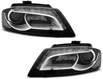 Faruri LED DRL AUDI A3 8P 2008-2012 Black LPAUD3