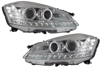 Faruri LED Mercedes W221 2005-2009 Facelift Look Semnalizare Dinamica HLMBW221FW 