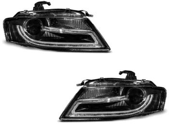 Faruri TRUE DRL AUDI A4 B8 2008-2011 Negru LPAUD0 
