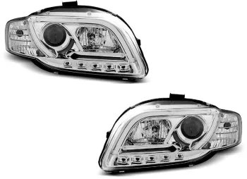 Faruri TUBE LIGHT DRL AUDI A4 B7 2004-2008 Chrome LPAUB4