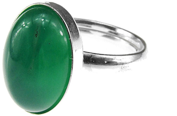 Inel argint reglabil cu agata verde 14x10 MM GlamBazaar Reglabila cu Agate Verde tip inel reglabil de argint 925 cu pietre naturale 