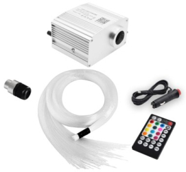 Kit Fibra Optica Plafon Instelat RGBW Twinkle cu 550 Fire lungime 4M grosime 0.75mm cu aplicatie pe telefon si telecomanda 