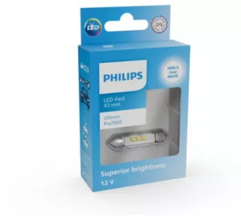 Led auto Alb C5w sofit Philips Ultinon Pro7000 SL 43 mm 