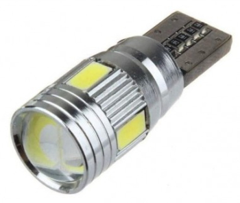 Led auto Alb Canbus T10 cu 6 SMD 5630 - T10-5630-6SMD 