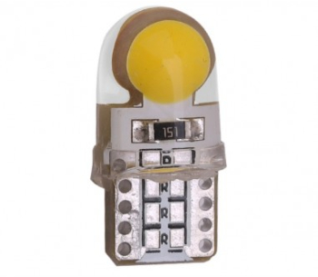 Led auto T10 W5W COB rezistent la apa fara canbus Xenon Bright 
