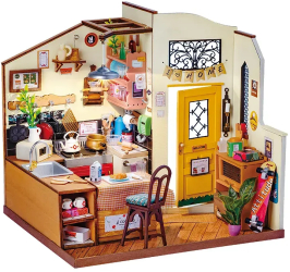 Puzzle 3D Minicasuta DIY Bucataria Cozy Rolife 196 piese 