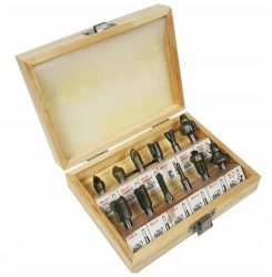 Set 12 Freze Lemn Profesionale pt Freza Oberfreza Prindere 8mm Silver 