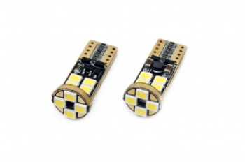 Set 2 bec led auto W5W Canbus T10 cu 12Smd UltraBright 12v/24v 