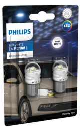 Set 2 becuri led auto Alb P21W Philips Ultinon Pro3100 SL semnalizare 