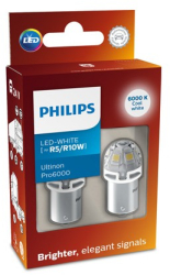 Set 2 becuri led auto Alb R10W/R5W Philips Ultinon Pro6000 semnalizare 
