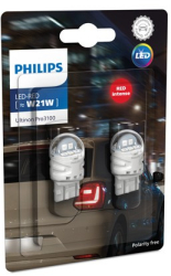 Set 2 leduri auto Rosu W21W Philips Ultinon Pro3100 SL lampa frana 
