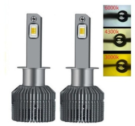 Set 2 leduri H3 Canbus 3000K/4300K/6000K 50W 11 000 Lm 12V 