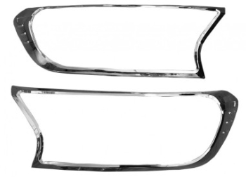 Set 2 ornamente cromate pentru faruri Ford Ranger 2016 2017 