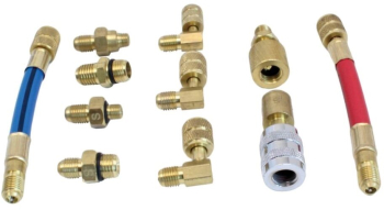 Set de 11 adaptoare pentru aerul conditionat R12-R134A Satra 