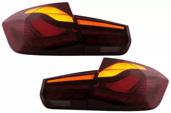 Stopuri OLED BMW Seria 3 F30 2011-2019 F35 F80 Rosu Clar M4 Look TLBMF30RCNL 