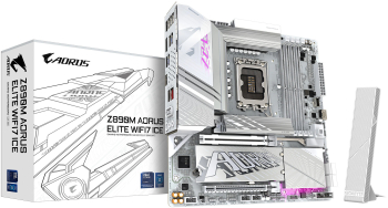 Placa de baza GIGABYTE Z890M AORUS ELITE WIFI7 ICE LGA1851 DDR5 BT Wi-Fi Micro ATX Alb 