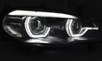 Faruri ANGEL EYES LED DRL Xenon OEM BMW X5 E70 2007-2013 Negru LPBMO0 