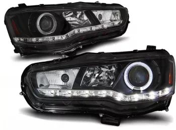 Faruri LED MITSUBISHI LANCER 8 2008-UP Black LPMI16 