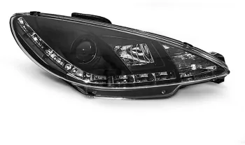 Faruri LED Peugeot 206 1998-2002 Negru LPPE19 