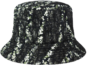 Palarie Kangol needlepunch floral bucket negru 