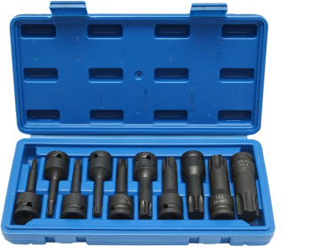 Set chei impact hexagonale T30-T100 torx 10 piese 12 DISMB93 BK80625 