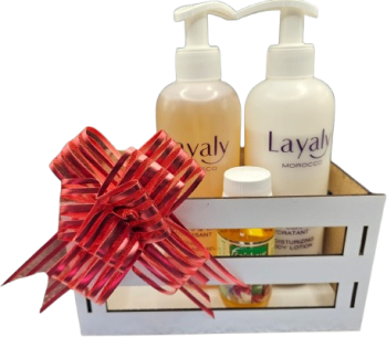 Set cutie lemn lotiune corp hidratanta Layaly 400 ml Gel de dus pentru corp si par Layaly 400 ml Selectie 10 uleiuri fraicheur 60 ml 
