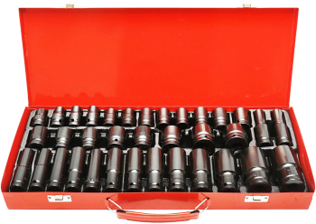 Set trusa chei tubulare impact ½ 35 piese 8-32mm intarite pistol impact DISLZ43 BK78564