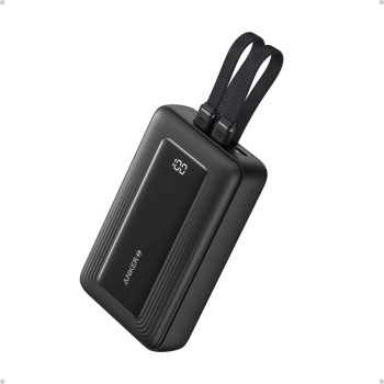 Acumulator extern Anker PowerCore 20.000 mAh 30W USB-C USB-A cablu USB-C+Lightning Negru 