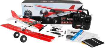 Avion RC cu telecomanda MAULE M7 / Gyroscop care stabilizeaza zborul / Lungime 37 cm / Anvergura 51 cm / 2 4GHz / 4 canale / 2.4 Ghz / LED 