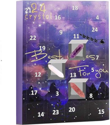 Calendar advent cu cristale 2023 Craciun pentru iubitorii de Yoga si Geologie