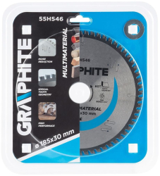 Disc circular vidia multimaterial 60 dinti 185x30 mm Graphite 