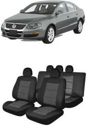 Set Huse scaune auto compatibile VW Passat B6 Berlina 2005 - 2010 Bancheta fractionata 