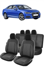 Set huse scaune piele si textil AUDI A4 2017-2019 Premium Bancheta fractionata