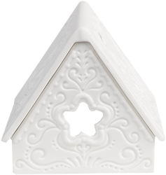 Candela Casuta portelan alb 8x8x8 cm 