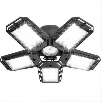 Lampa LED pentru interior cu 5 brate ajustabile Soclu E27 100W reglabila 6000k-6500k pliabila garaj atelier hala sala