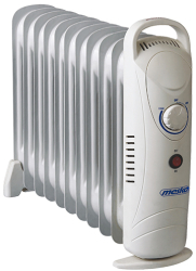 Mini calorifer electric cu ulei 11 elementi termostat reglabil 1200 W 42 x 11 x 38.5 cm Mesko MS7806