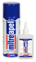 Set adeziv bicomponent Mitre Apel 400ml si solutie 100g 