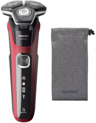 Aparat de ras PHILIPS Shaver Series 5000 S5883/10 acumulator autonomie 60 min SkinIQ Rosu 