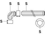 Set piese Vaillant racord sistem aer/gaz cu presiune 80/125 DN100 303240 