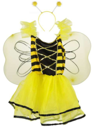 Costum carnaval Albinuta cu rochie bentita si aripi 100/110 cm 4 - 6 ani 