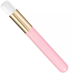 Pensula curatare extensii gene plastic 10cm roz/auriu 