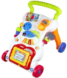 Antepremergator multifunctional pentru bebe cu centru de activitati multicolor LeanToys 2222 