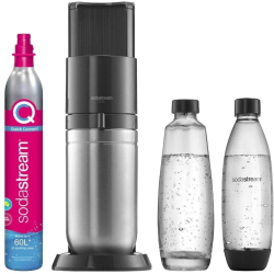 Aparat sifon Duo cu 2 sticle incluse Negru Metalic - SodaStream 