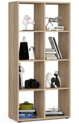 Biblioteca placa laminata 8 rafturi stejar 70.5x33x144 cm Quad 