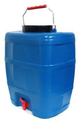 Bidon camping 20 L cu robinet si maner albastru plastic 