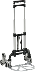 Carucior transport marfa pentru scari trepte 6 roti max 70 kg 47x47x100 cm 