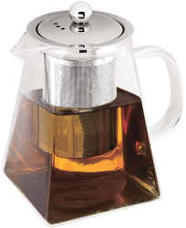 Ceainic din sticla cu infuzor 950 ml Black Silver Collection Berlinger Haus BH 7804 